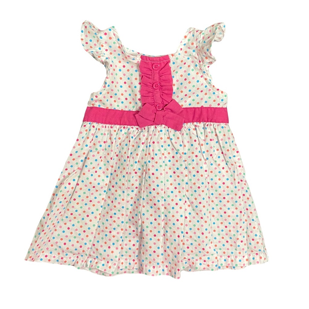 Girls Colorful Polka Dot Dress